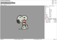 Snoopy Papper Embroidery File 6 sizes