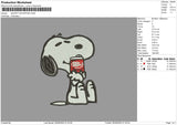 Snoopy Papper Embroidery File 6 sizes