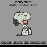 Snoopy Papper Embroidery File 6 sizes