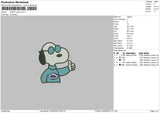 Snopy Puma Embroidery File 4 size