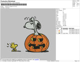 Snoopy Pumpkin V2 Embroidery File 4 size