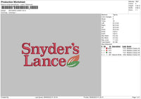 Synders L Embroidery File 6 sizes