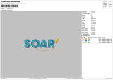 Soar Embroidery File 6 sizes