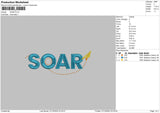 Soar Embroidery File 6 sizes