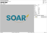 Soar Embroidery File 6 sizes