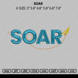 Soar Embroidery File 6 sizes