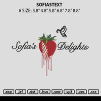Sofiastext Embroidery File 6 sizes