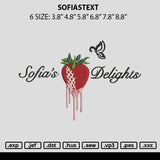 Sofiastext Embroidery File 6 sizes