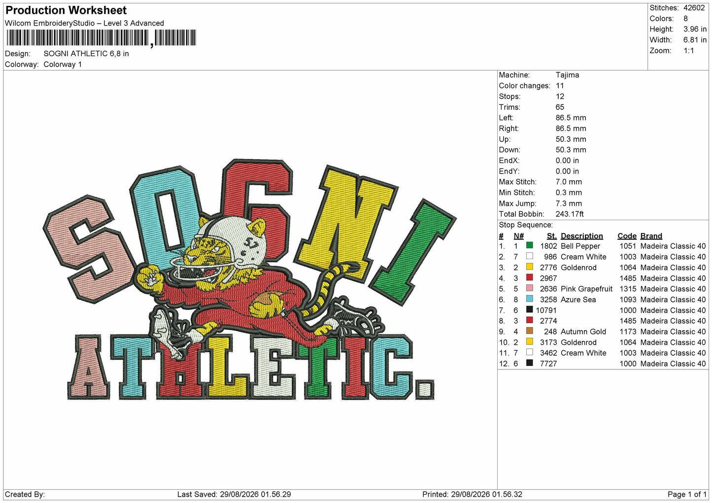 Sogni Text Embroidery Machine Design File 6 sizes