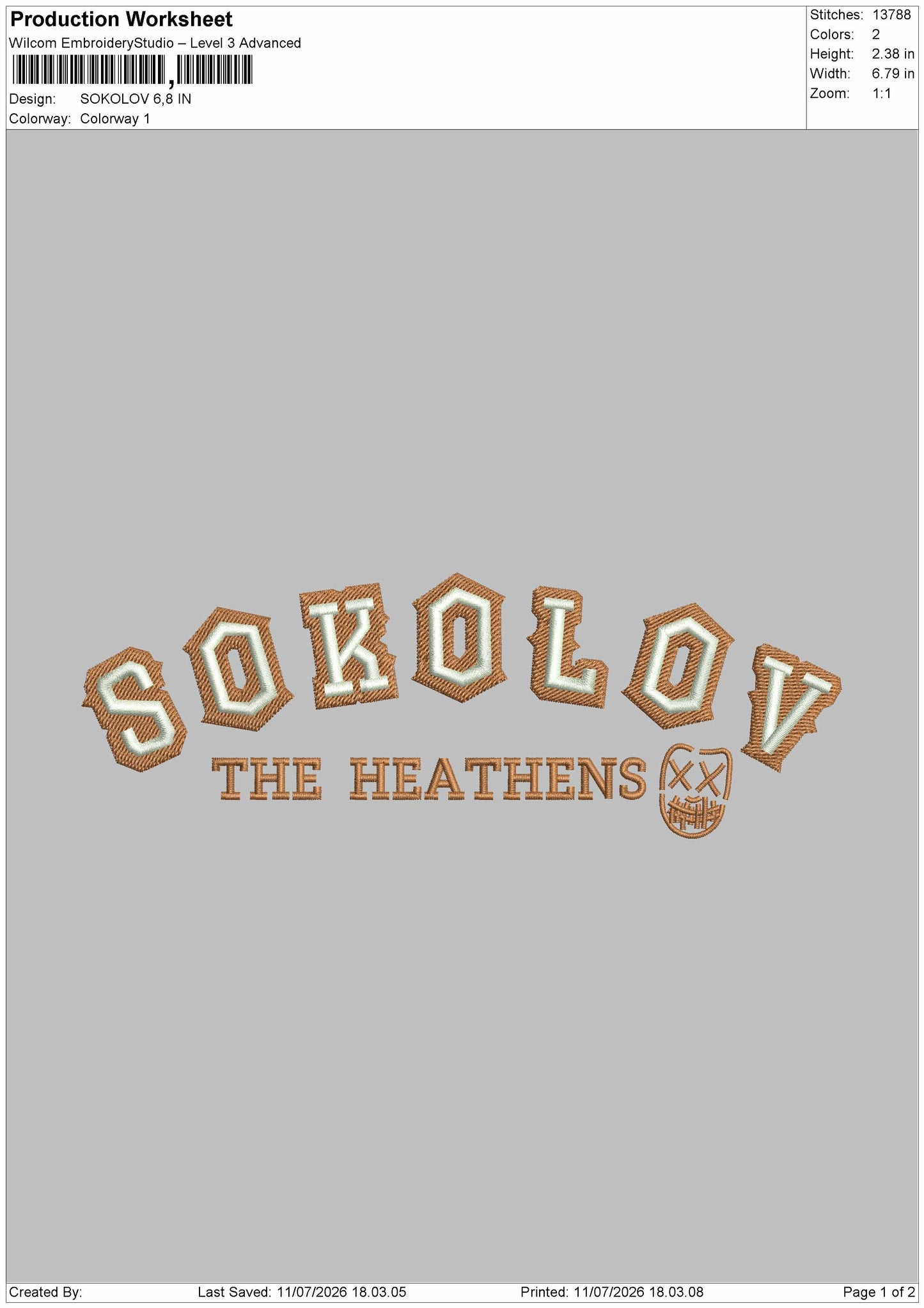 Sokolovtext Embroidery Machine Design File 6 sizes