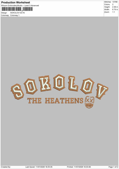 Sokolovtext Embroidery Machine Design File 6 sizes