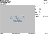 Solamentetext Embroidery File 6 sizes