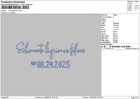 Solamentetext Embroidery File 6 sizes