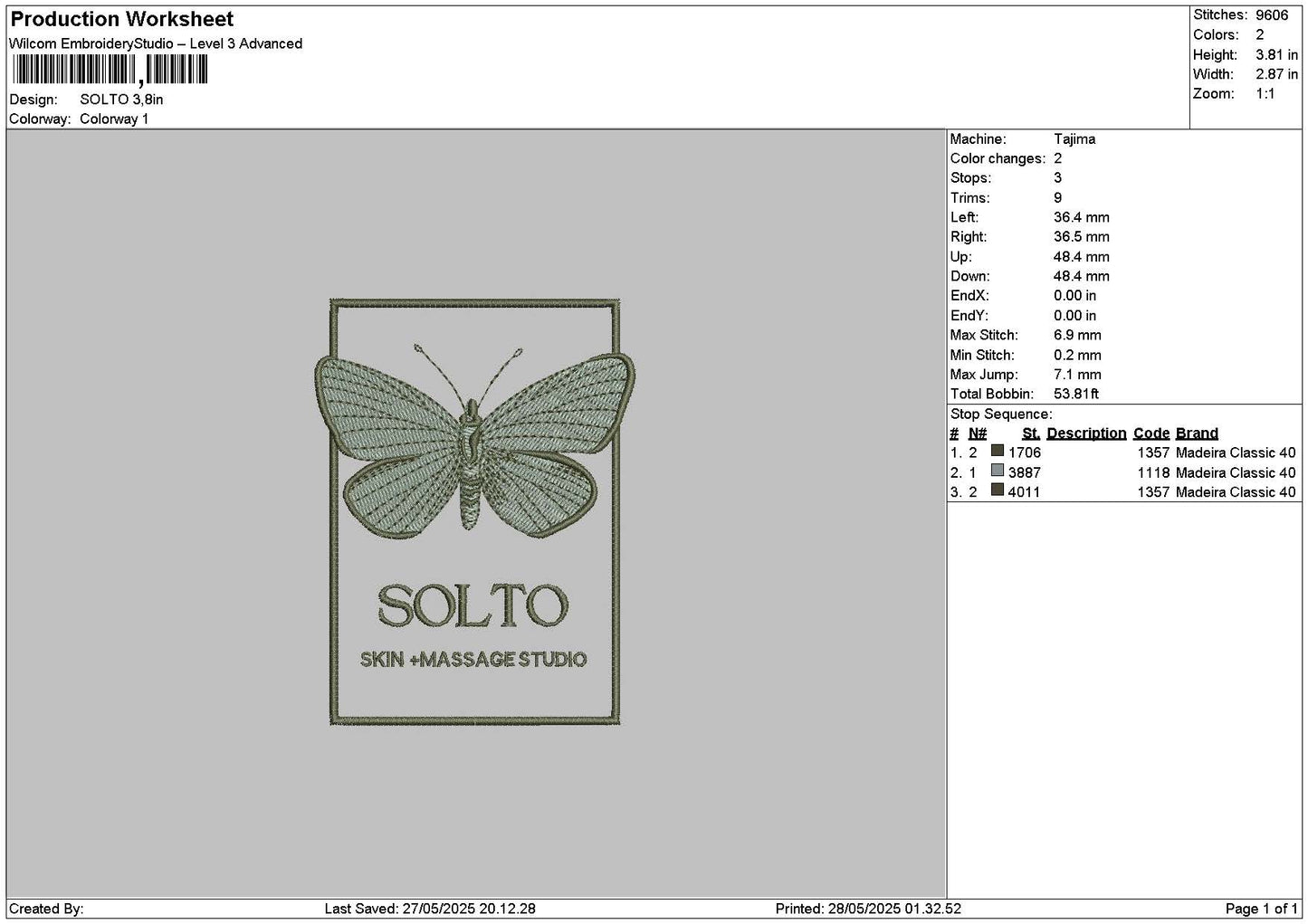 Soltotext Embroidery File 6 sizes