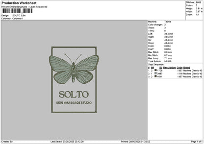 Soltotext Embroidery File 6 sizes