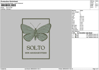Soltotext Embroidery File 6 sizes