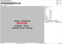Screamtext 1607 Embroidery File 6 sizes