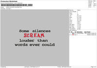 Screamtext 1607 Embroidery File 6 sizes