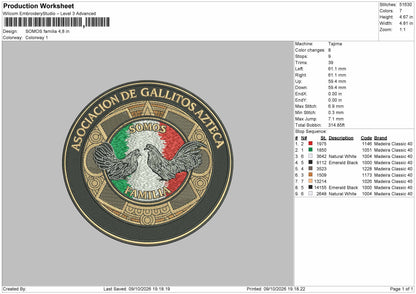 Somos Cirlce Embroidery Machine Design File 6 sizes