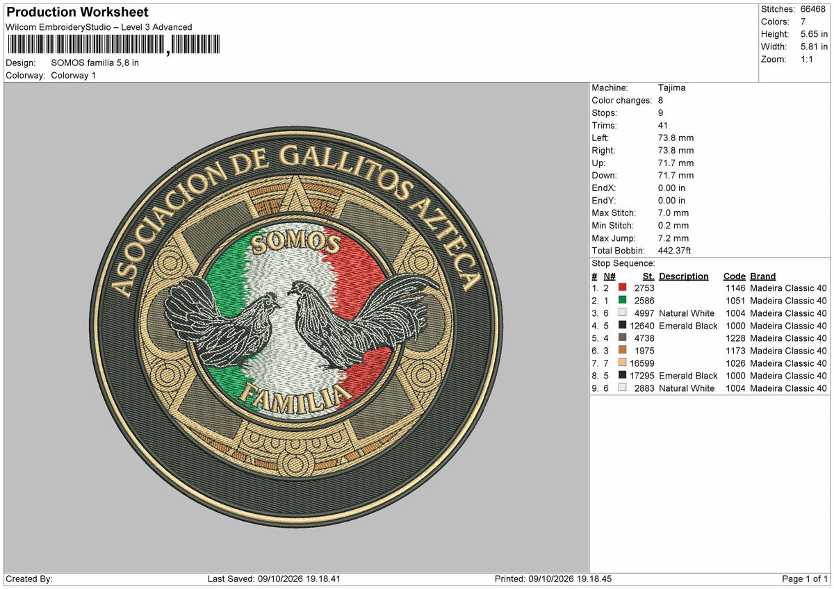 Somos Cirlce Embroidery Machine Design File 6 sizes