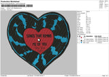 Song That Remind Embroidery File 4 size