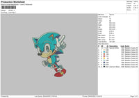 Sonic Embroidery File 4 size