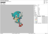 Sonic Embroidery File 4 size