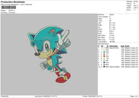 Sonic Embroidery File 4 size