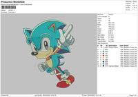 Sonic Embroidery File 4 size