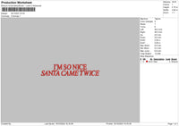 Nicetext 01 Embroidery File 6 sizes