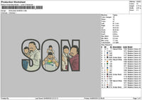 Son Photo 0206 Embroidery File 6 sizes