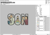 Son Photo 0206 Embroidery File 6 sizes