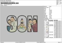 Son Photo 0206 Embroidery File 6 sizes