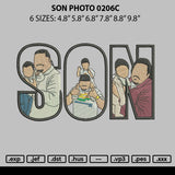 Son Photo 0206 Embroidery File 6 sizes