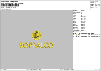 Soppalcotext Embroidery File 6 sizes
