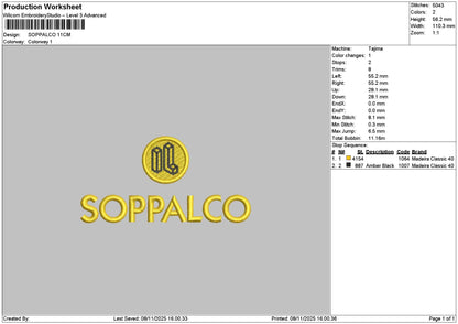 Soppalcotext Embroidery File 6 sizes