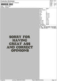 Sorrytext Embroidery File 6 sizes