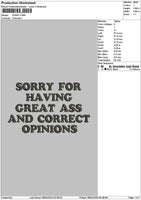 Sorrytext Embroidery File 6 sizes