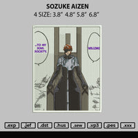 Sosuke Aizen Embroidery File 4 size