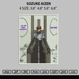 Sosuke Aizen Embroidery File 4 size