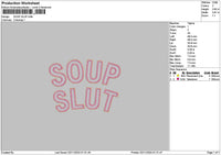 Soup App Embroidery File 6 sizes