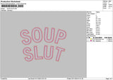 Soup App Embroidery File 6 sizes