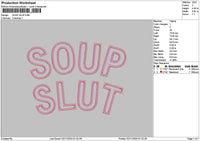 Soup App Embroidery File 6 sizes