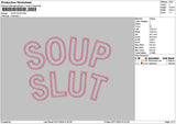 Soup App Embroidery File 6 sizes