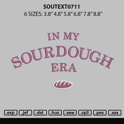 Sourtext0711 Embroidery File 6 sizes