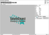 Southcoast Text Embroidery File 6 sizes