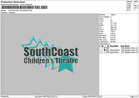 Southcoast Text Embroidery File 6 sizes