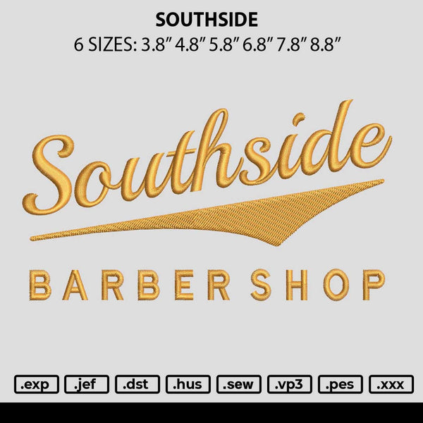 Southside Embroidery File 6 sizes