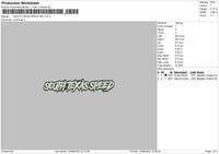 South Texas Speed Embroidery File 4 sizes