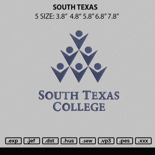 South Texas Embroidery File 5 sizes